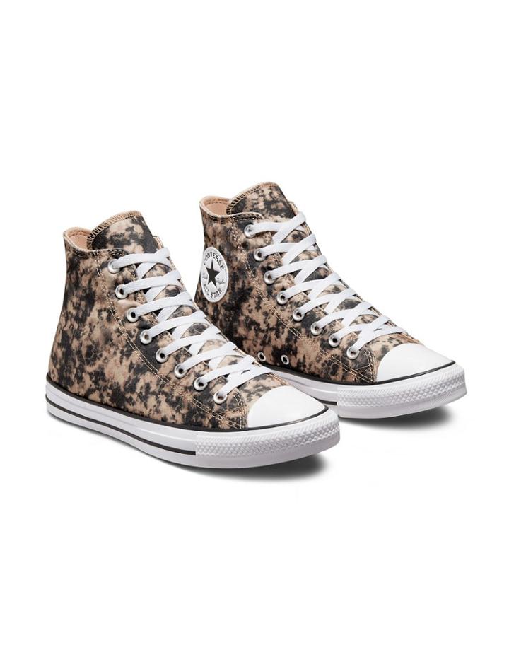 Converse Chuck Taylor All Star Hi Camo Print Sneakers In Black/hemp