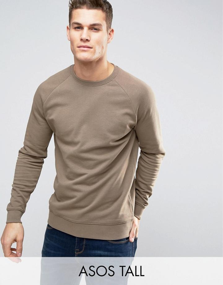 Asos Tall Sweatshirt In Beige - Beige
