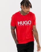 Hugo Dolive-u2 Logo T-shirt In Red - Red