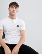 Versace Jeans T-shirt With Chest Logo In White - Black