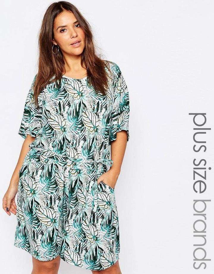 Junarose Palm Print Romper - Multi