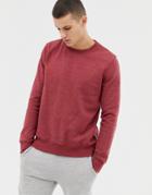 Burton Menswear Sweatshirt In Red Marl - Red