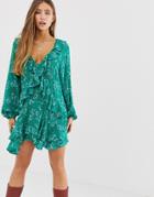 Free People Floral Ruffle Dress