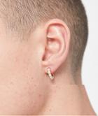 Asos Design Festival Hoop Earrings With Pearl Stones In Gold Tone