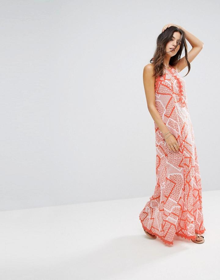 Seafolly Maxi Printed Beach Dress - Orange