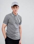 Fred Perry Twin Tipped Polo In Gray - Gray