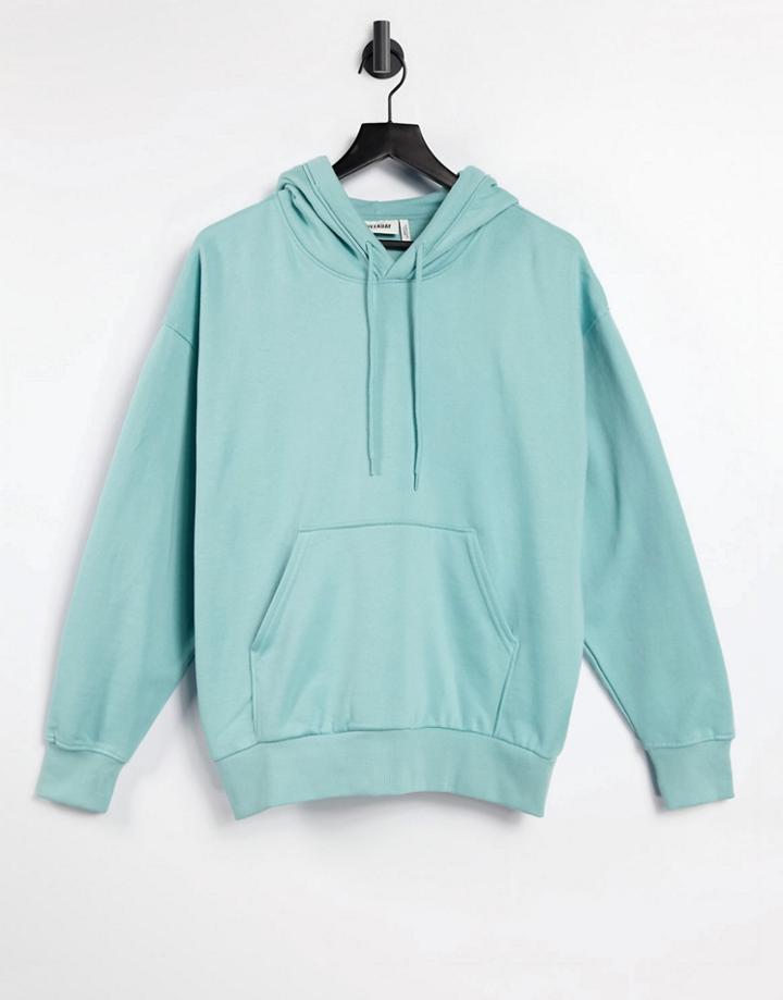 Weekday Alisa Hoodie In Blue-green