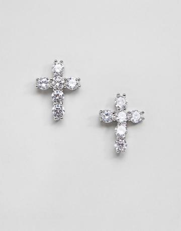 Mister Cross Earrings In Sterling Silver - Silver