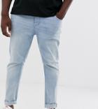 Asos Design Plus Skinny Jeans In Light Wash Blue