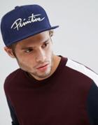 Primitive Skateboarding Snapback Cap With Script Logo In Navy - Navy