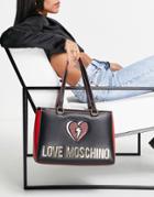 Love Moschino Large Logo Tote Bag In Black