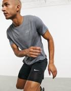 Nike Running Miler T-shirt In Gray-grey
