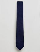 Gianni Feraud Plain Flannel Tie - Navy