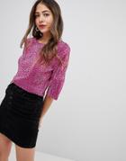 Missguided Polka Dot Blouse - Pink