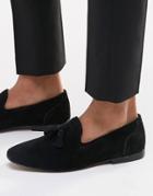 Asos Tassel Loafers In Suede - Black