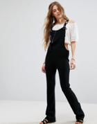Honey Punch Overall With Eyelet Details - Black