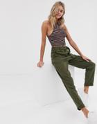 Asos Design Strappy Crop Top In Stripe - Multi