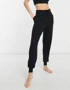 Chelsea Peers Soft Jersey Lounge Skinny Sweatpants In Black