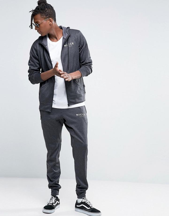 Nicce London Skinny Lux Joggers - Black