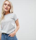 Asos Design Petite Ultimate T-shirt With Crew Neck In Gray