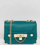 Aldo Chain And Padlock Crossbody In Green - Green