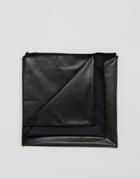 Asos Faux Leather Pocket Square In Black - Black