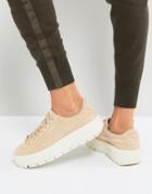Puma Platform Trace Sneakers In Sand With Contrast Sole - Beige
