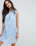 Seafolly Pocket Front Beach Cover Up - Blue