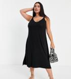 Yours Ring Detail Midi Dress In Black