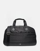 Armani Jeans Nylon Carryall With All Over Logo Print - Black