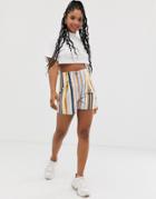 Asos Design Stripe Casual Short-multi