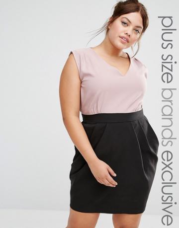 Closet Plus Colour Block Pencil Dress - Multi