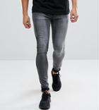 Liquor N Poker Gray Bleached Skinny Jeans - Gray