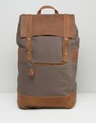 Forbes & Lewis Leather Rider Backpack In Gray - Gray
