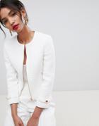 Ted Baker Fitted Jacket With Bow Detail - White