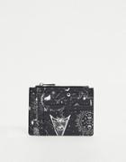 Asos Design Large Cardholder In Zodiac Print-multi