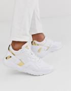 Siksilk Sneakers In White With Gold Detail - White