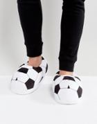 Asos Football Slippers In Black And White - Multi