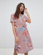 Noisy May Floral Printed Shirt Dress - Multi