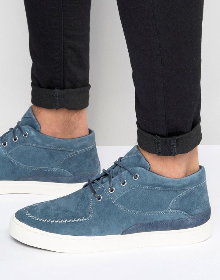Pointer Mathieson Mid Sneakers In Suede - Blue
