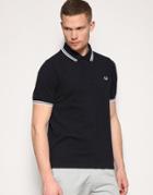 Fred Perry Slim Fit Polo With Twin Tipped In Blue - Blue