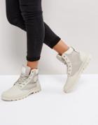 Palladium Pampa Silver Birch Sports Cuff Flat Ankle Boots - Gray