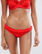 Floozie Ruffle Bikini Bottom - Red