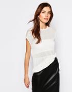 Selected Addi Fine Knitted Top - Snow White