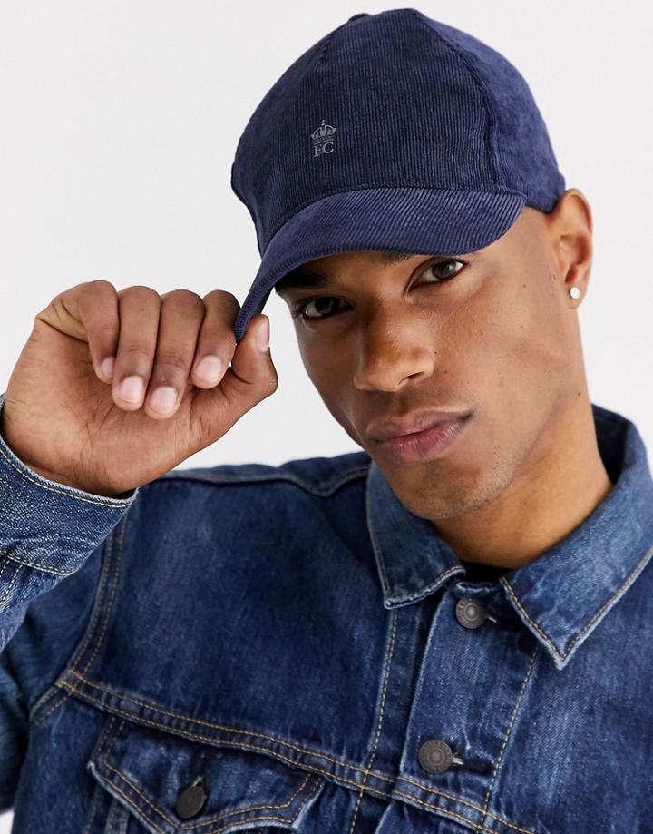 French Connection Cord Cap-blue