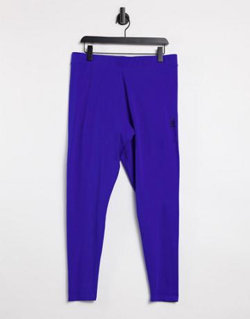 Adidas Originals Trefoil Essentials Logo Leggings In Bold Blue-blues