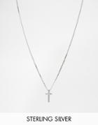 Seven London Cross Necklace In Sterling Silver - Silver