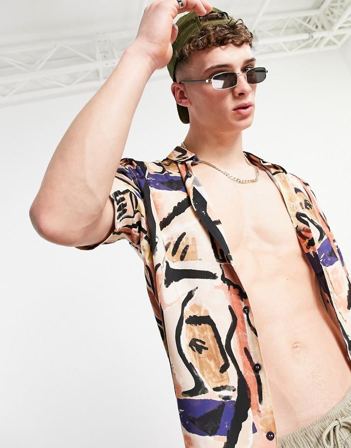 Asos Design Towelling Off Shoulder Set Beach Top In Pink