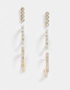 Pieces 3-pack Rhinestone Studs And Hoops In Gold