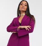 Asos Design Petite Pop Suit Blazer In Purple